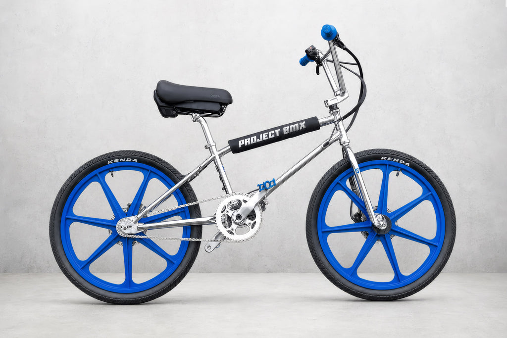 Project BMX Chrome Blue: The Electric BMX Bike by Evolve