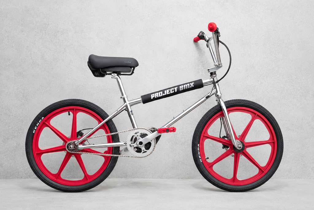 Project BMX Chrome Red: The Electric BMX Bike by Evolve